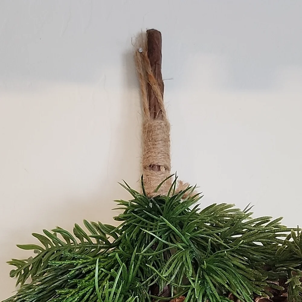 Festive Greenery Holiday Swag with Pinecones